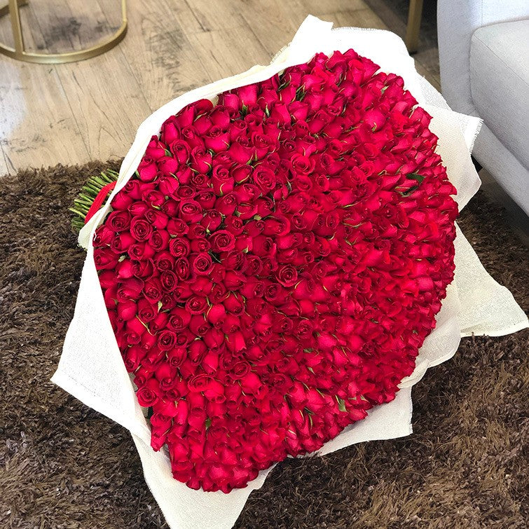 Ramo Buchón con 500 Rosas de Invernadero || Arreglo Gigante con 500 Rosas Premium